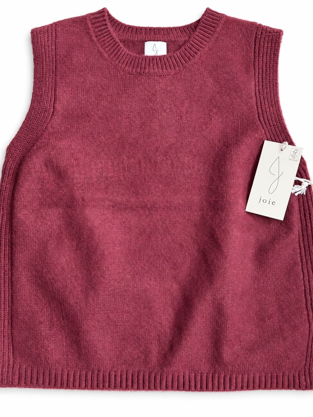 Joie Burgundy Knit Sweater Vest Size M NWT